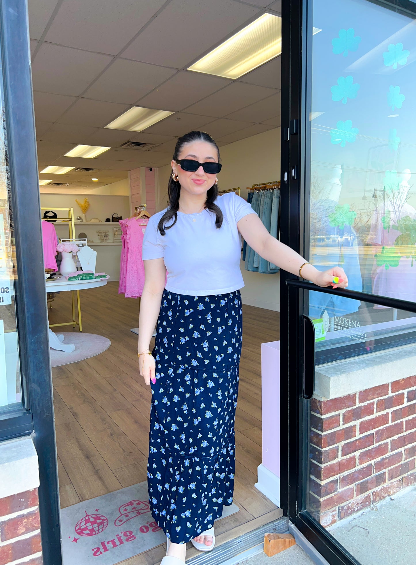 spring loving skirt - navy