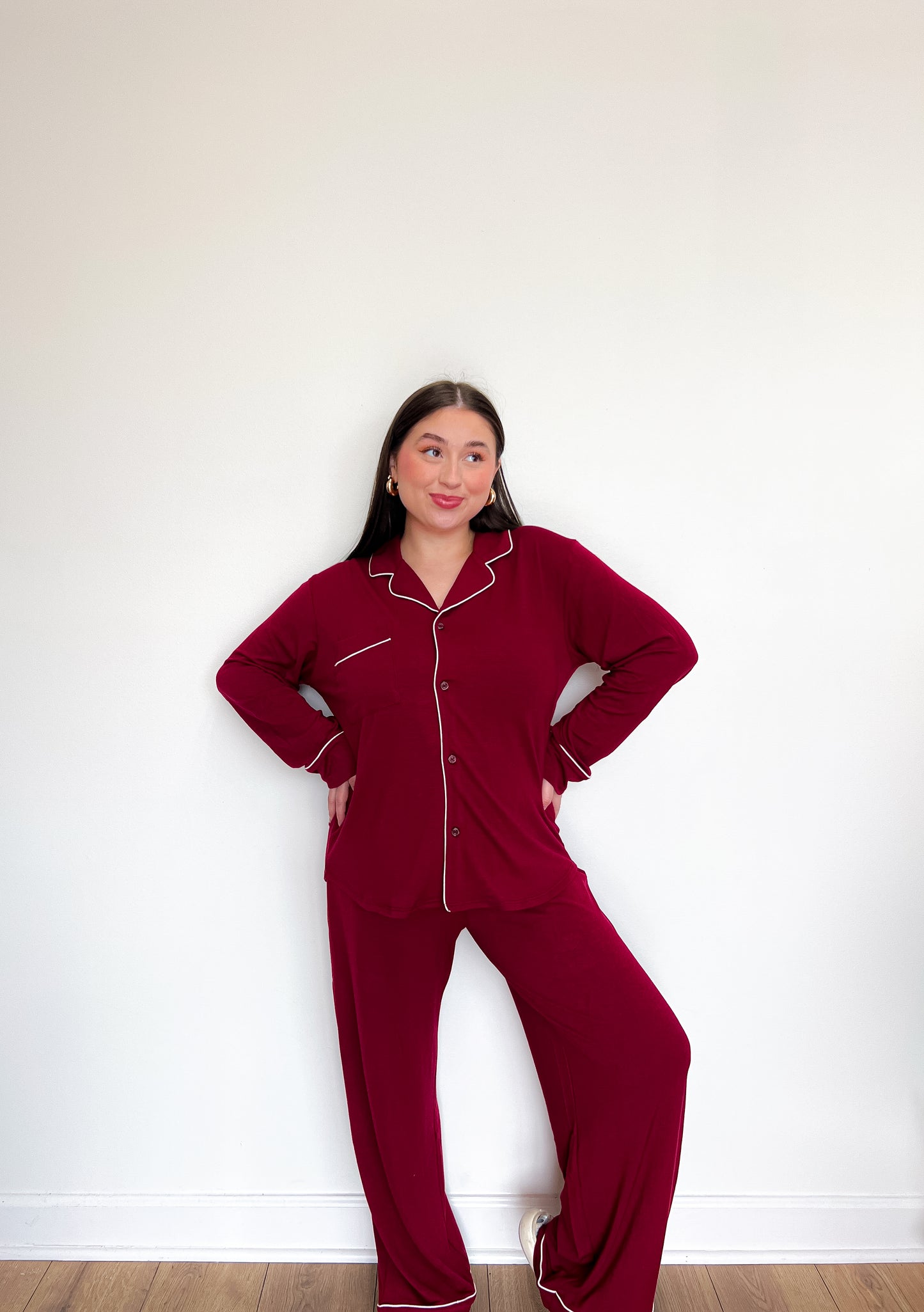 Pajama Set - Wine