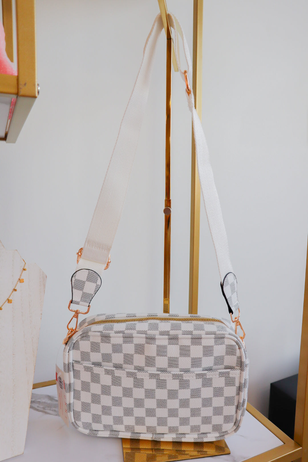 Checkered Crossbody