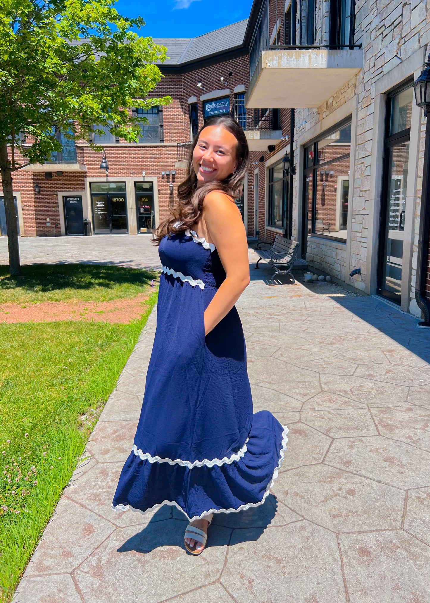 flirty girly maxi dress