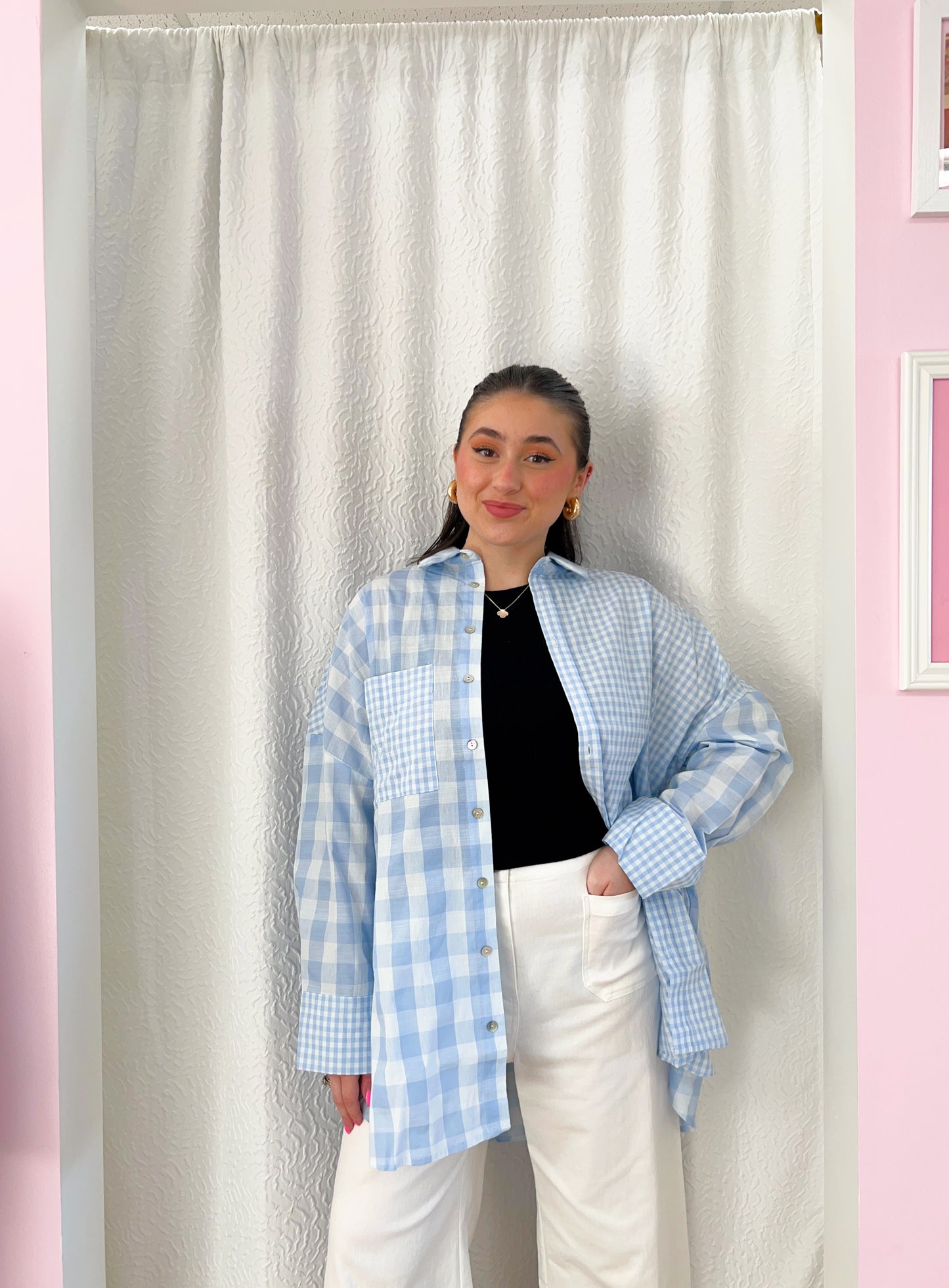 pretty plaid button down