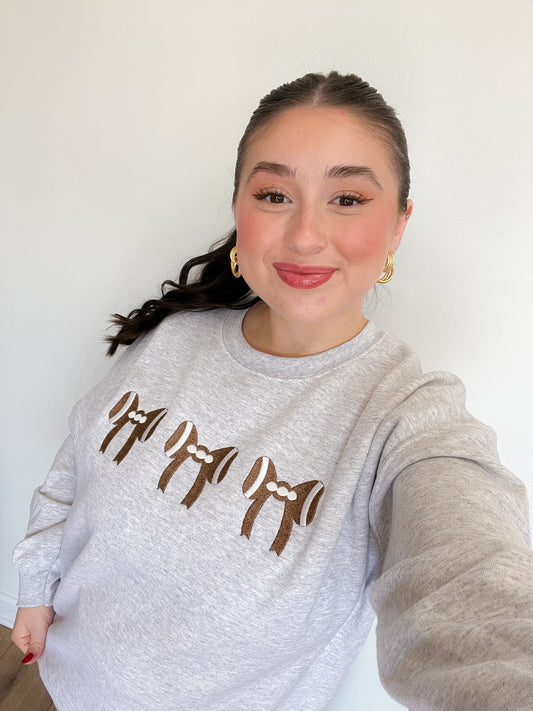 Coquette Football Crewneck