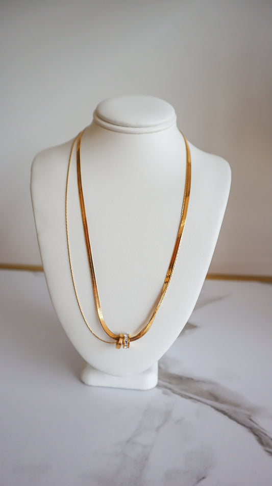 Layered Ring Necklace