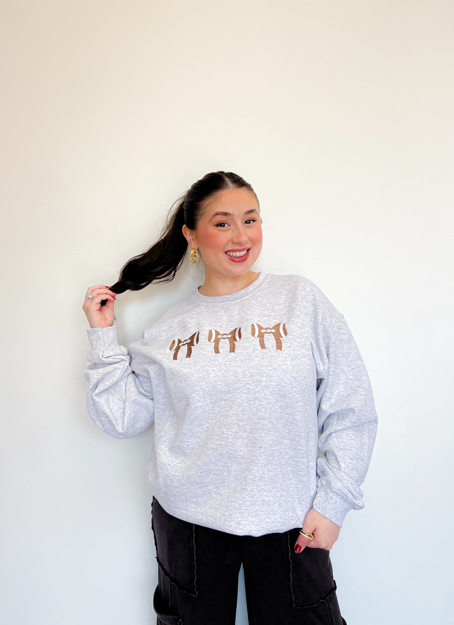 Coquette Football Crewneck