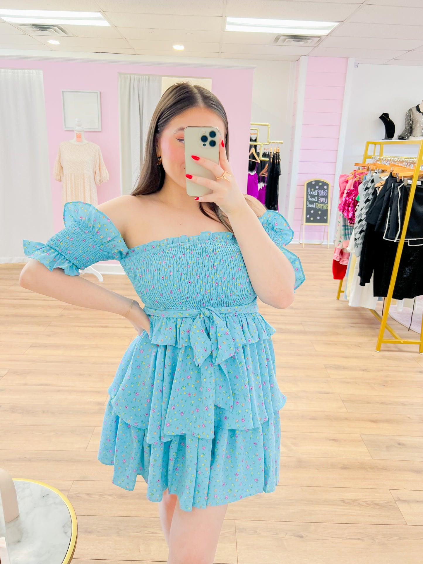 aquamarine mini dress