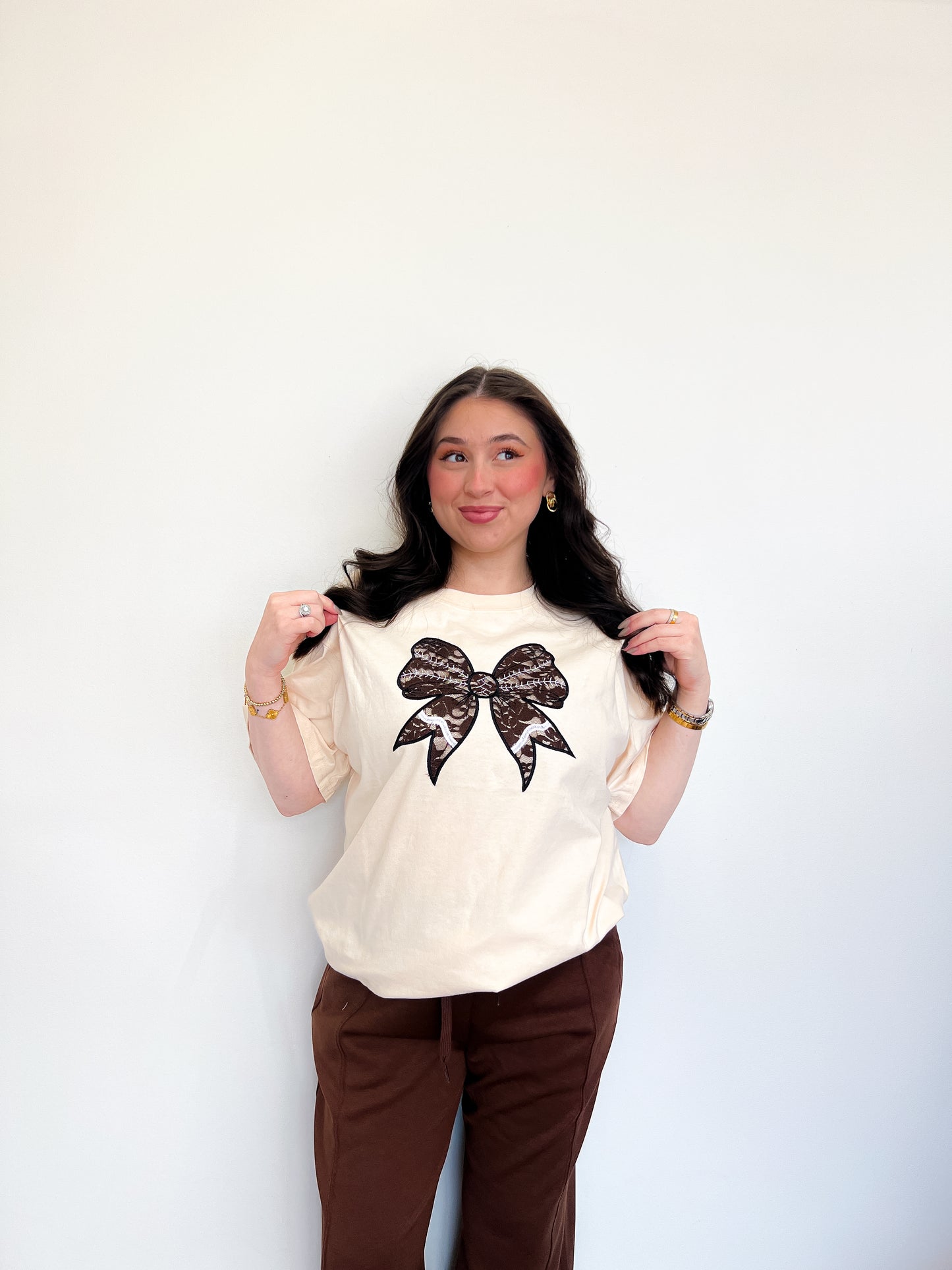 Lace Football Tee