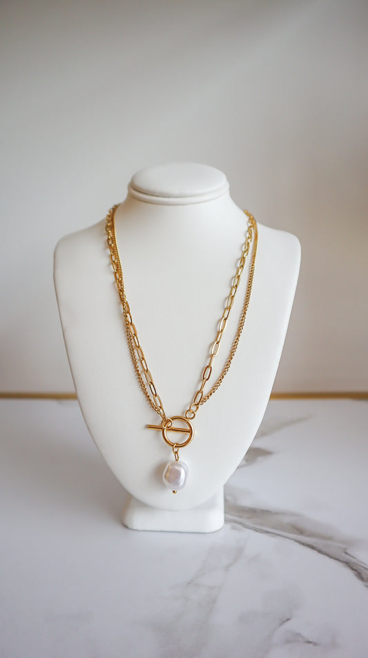 Dainty Pearl Chain Necklace
