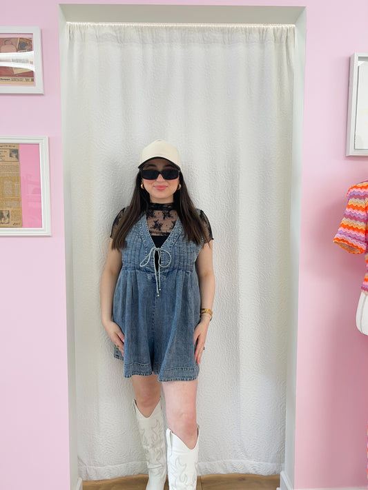 Chic Denim Romper