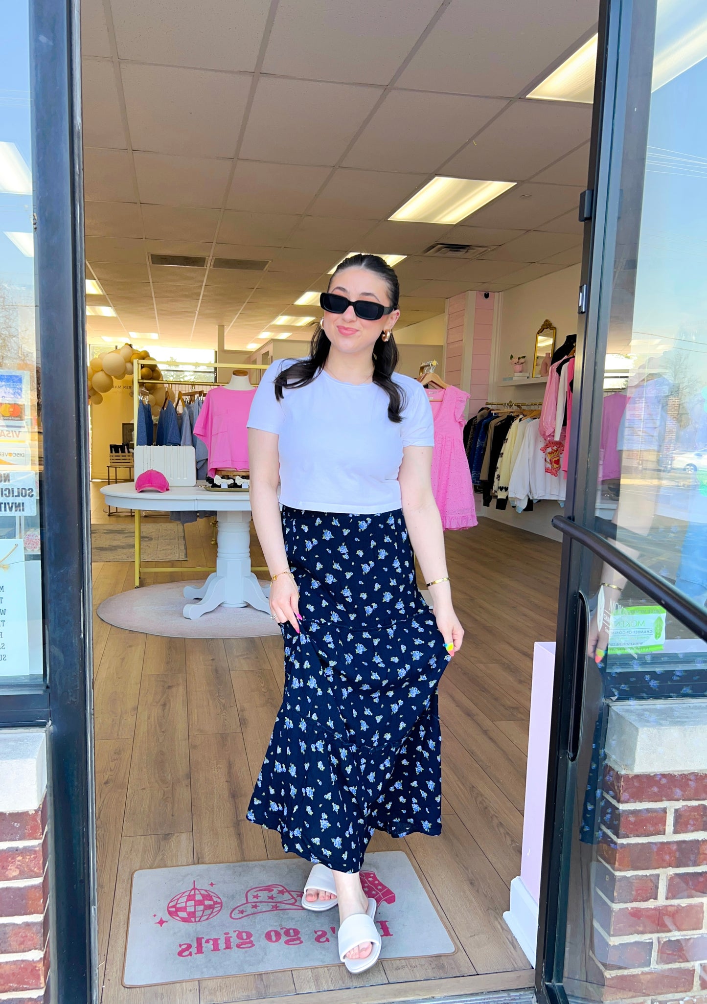 spring loving skirt - navy