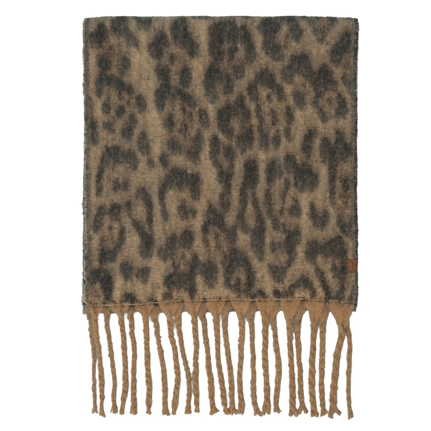 Leopard Fringe Scarf