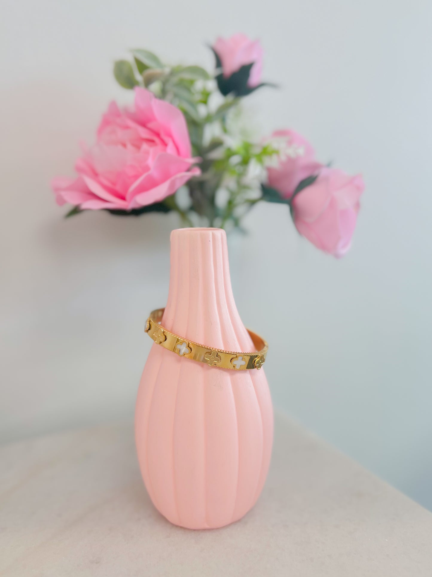 Gold Clover Bangle