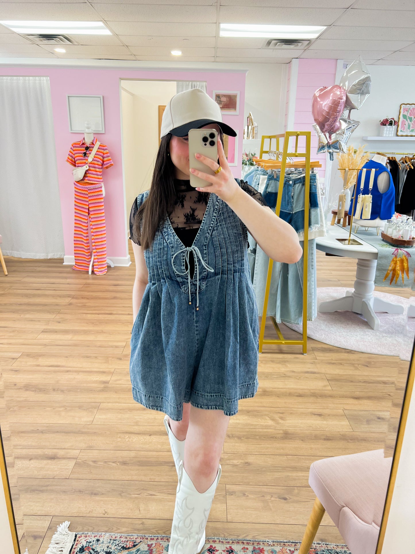 Chic Denim Romper