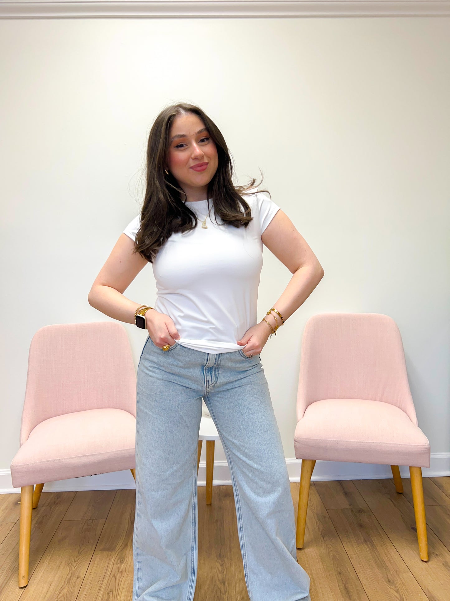 oh she's soft short sleeve - white