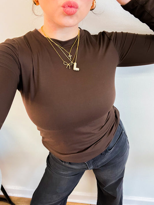 *RESTOCKED* Oh Shes Soft Long Sleeve - Brown