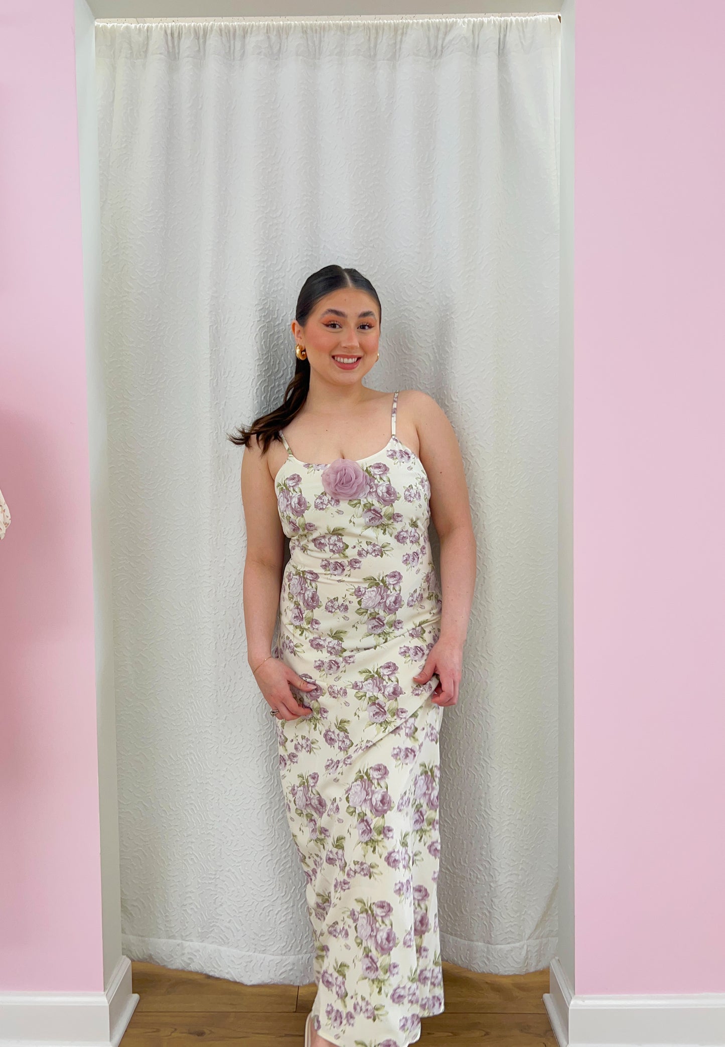 blushing rose maxi dress