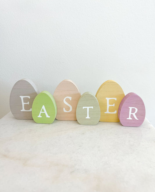 Easter egg wood sign