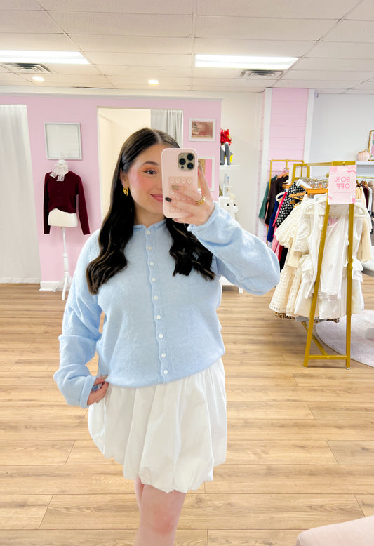 Soft & Chic Cardigan - Ice Blue