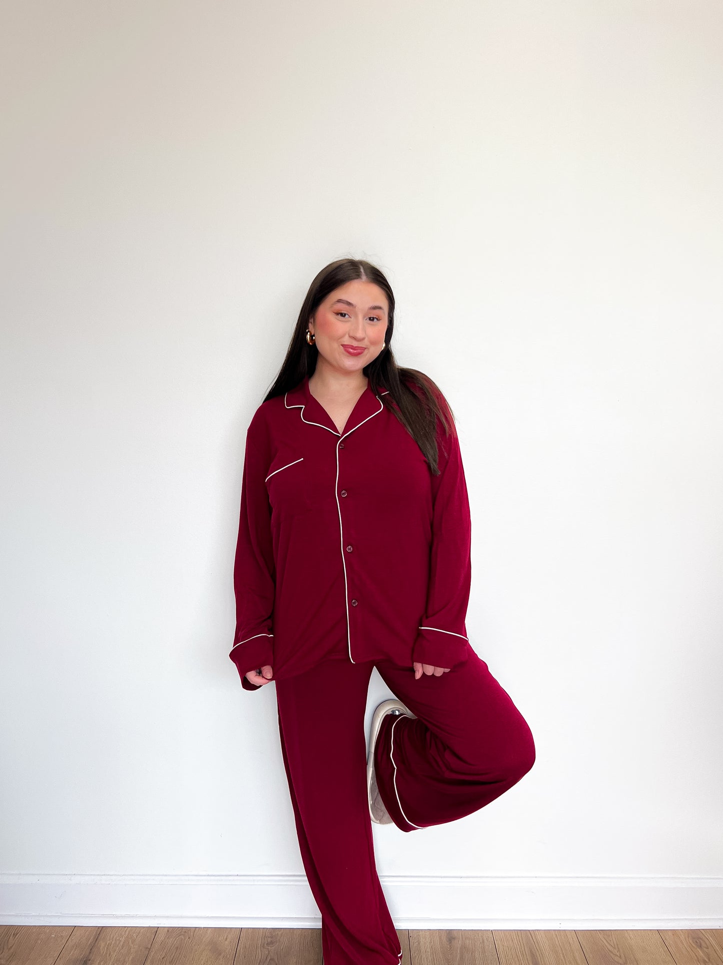 Pajama Set - Wine