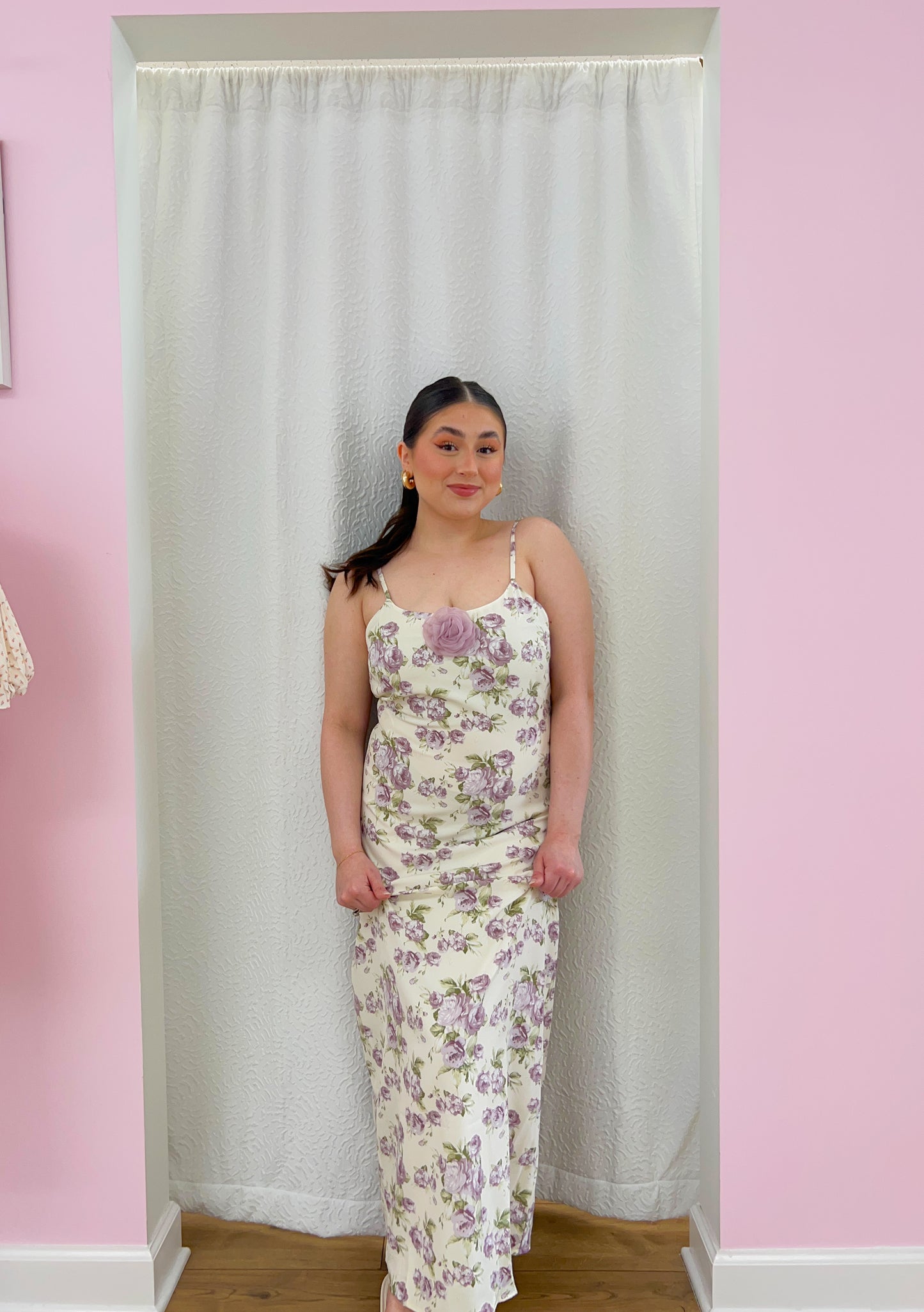 blushing rose maxi dress