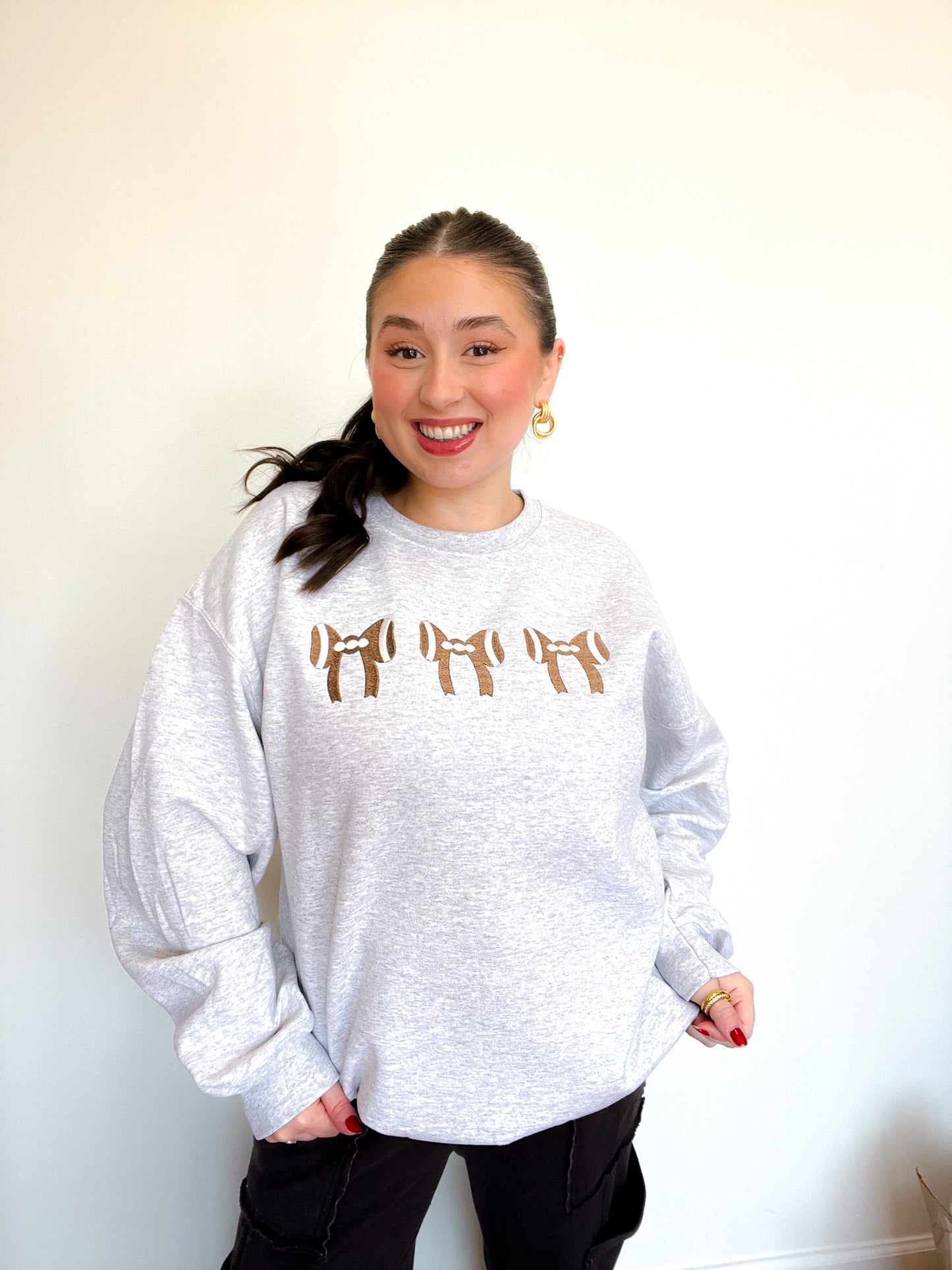 Coquette Football Crewneck