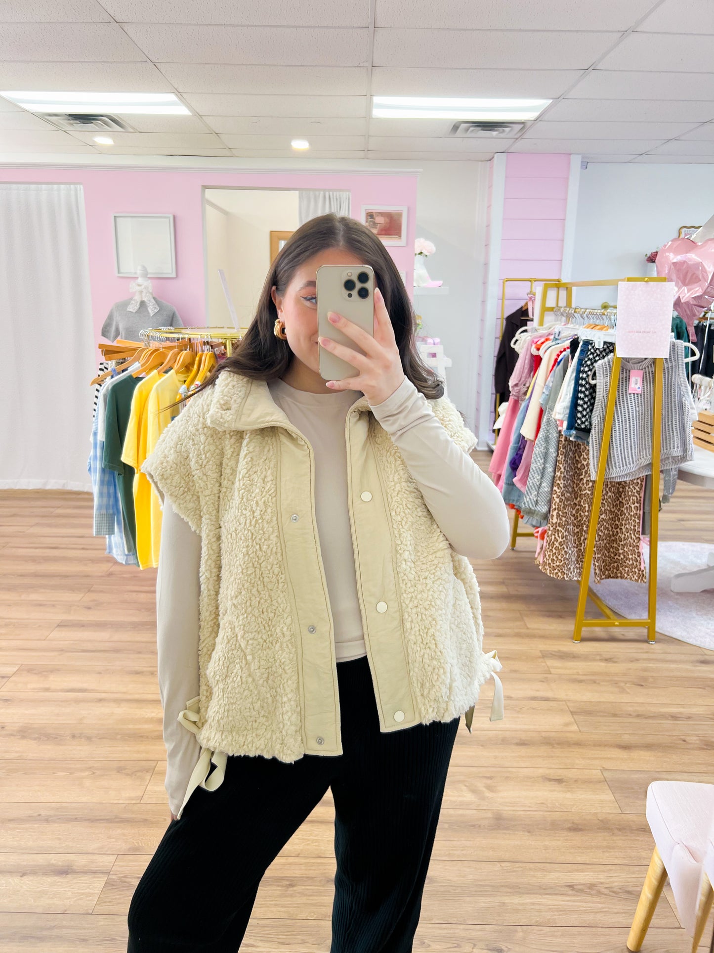 Sherpa Vest- Beige
