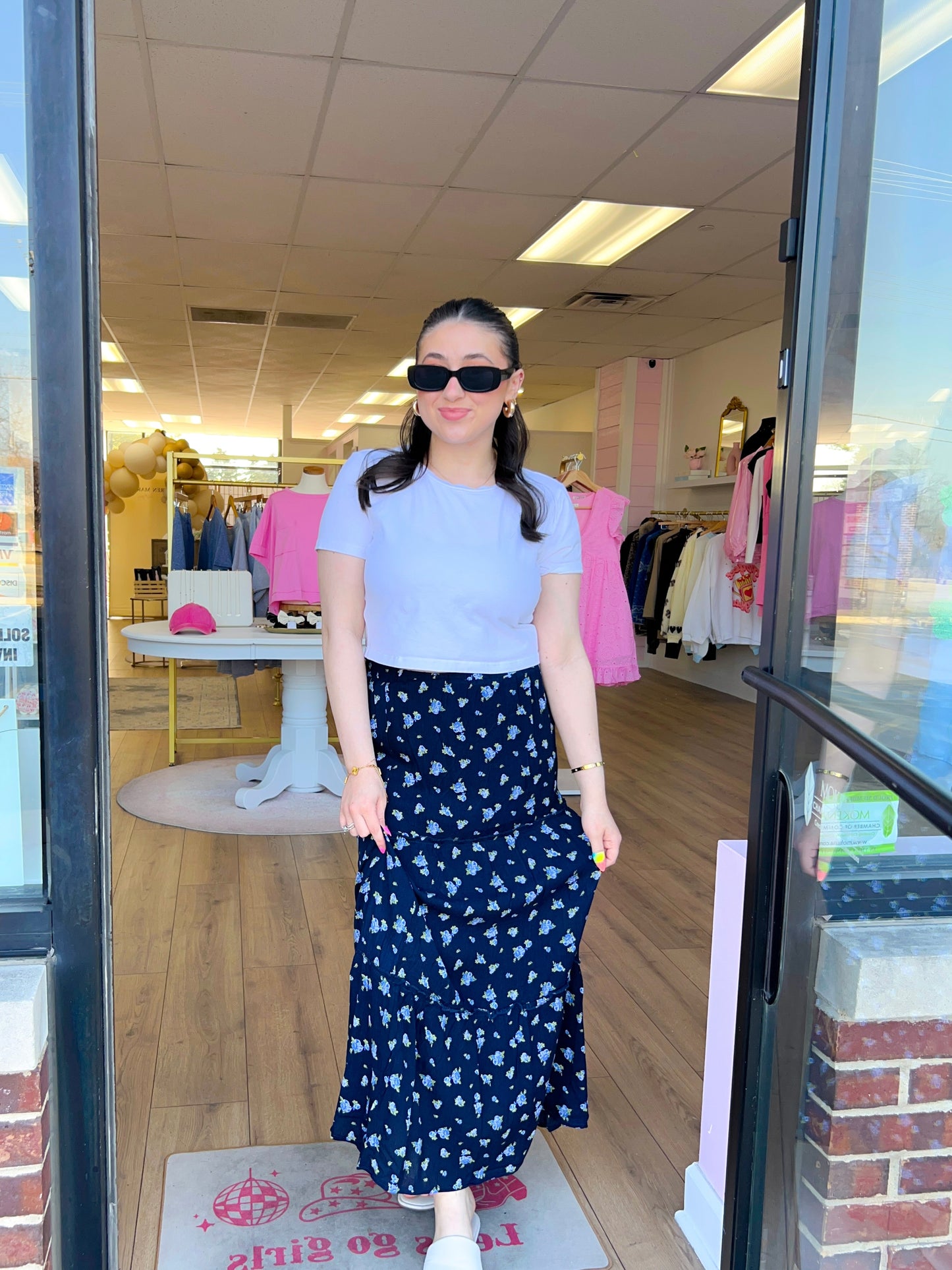 spring loving skirt - navy