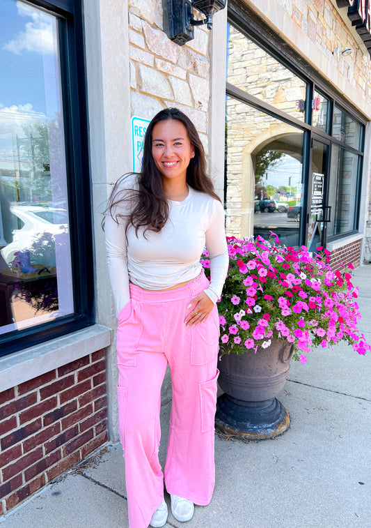 Utility Sweatpants - Pink