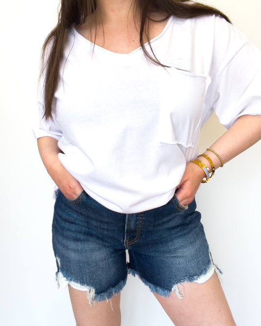 Dark Wash Denim Shorts