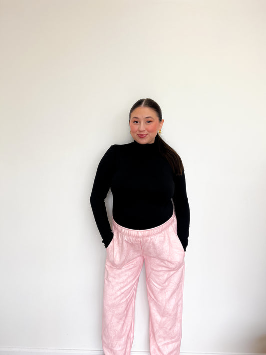 Oh She’s Soft (Mock neck) - Black