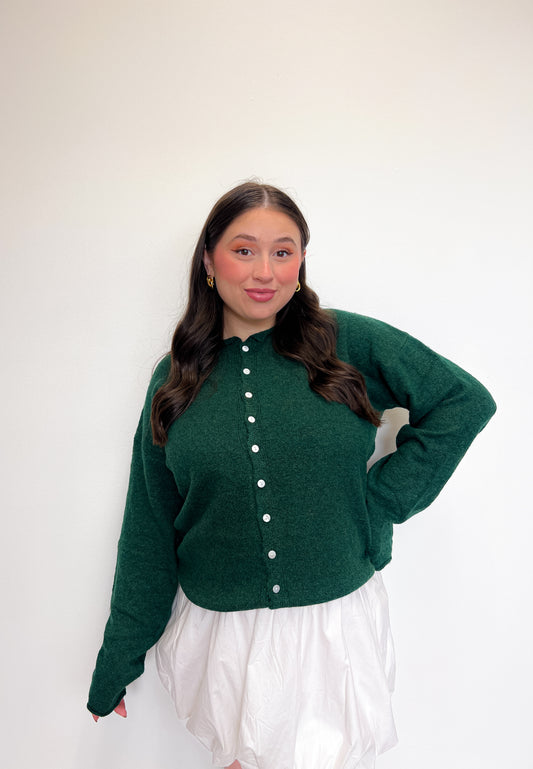 Soft & Chic Cardigan - Hunter Green