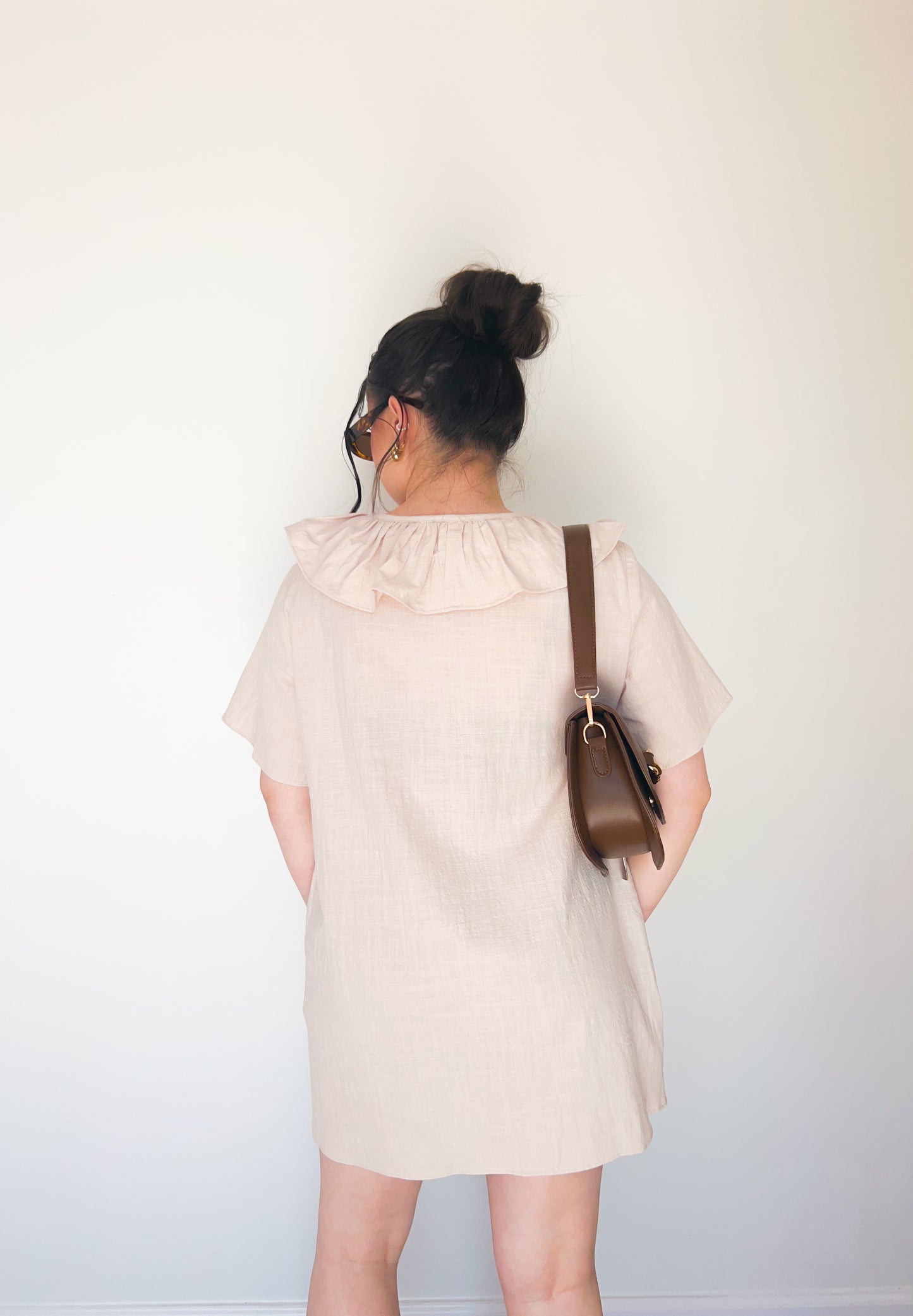 beach side linen dress