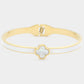 clover bangle - white