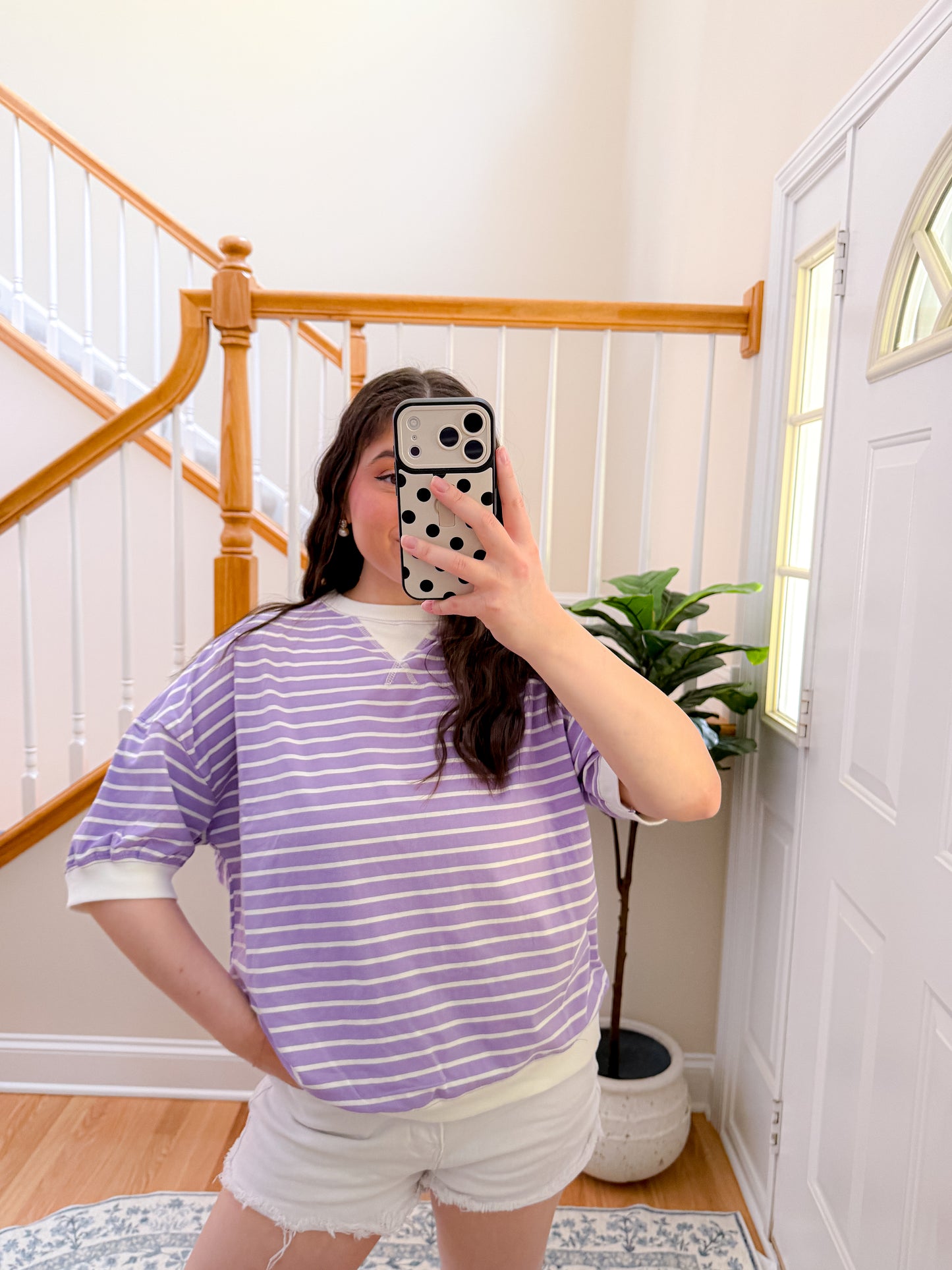 Keep It Casual Top- Lavender