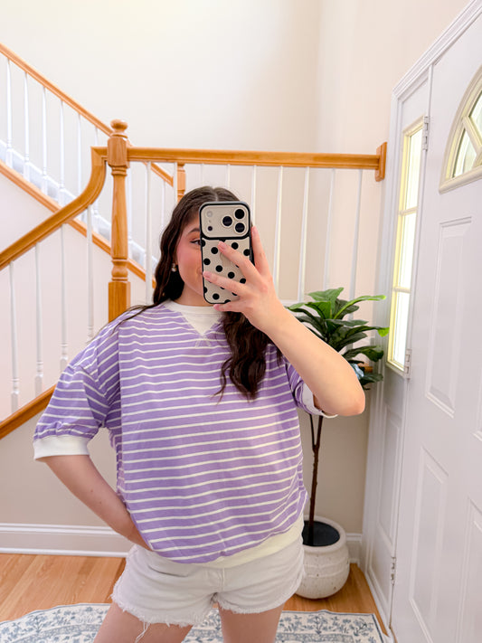 Keep It Casual Top- Lavender