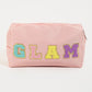 glam cosmetic bag - pink