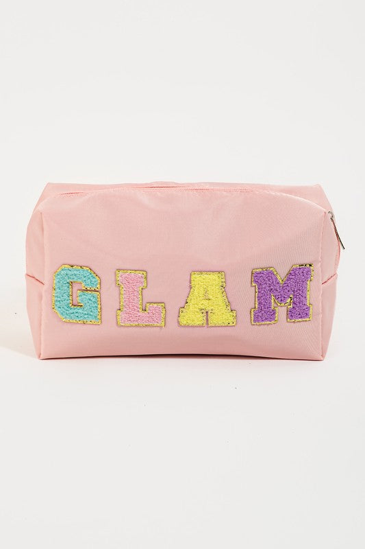 glam cosmetic bag - pink