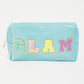 glam cosmetic bag - blue