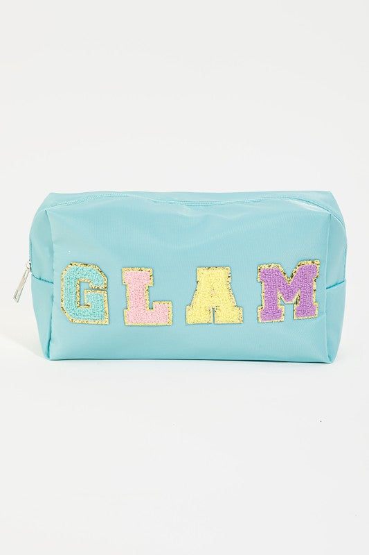 glam cosmetic bag - blue