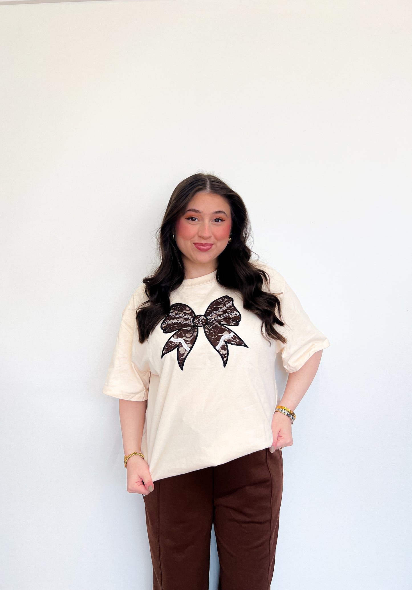Lace Football Tee