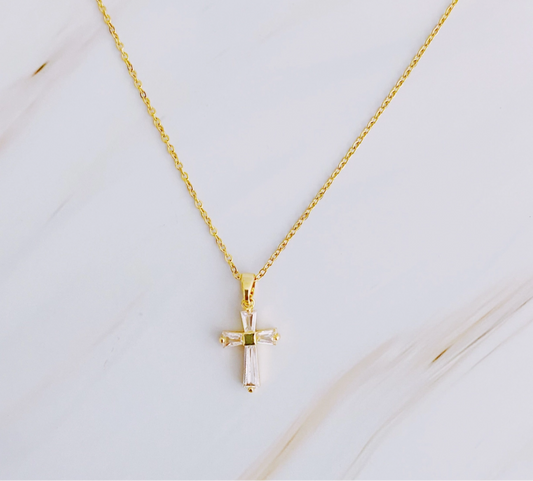 crystal cross necklace