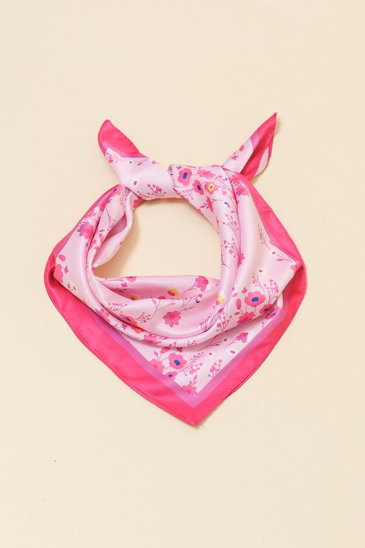 silky floral scarf