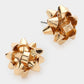 gift bow studs - gold