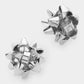 gift bow studs - silver