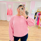 pop of color sweater - pink