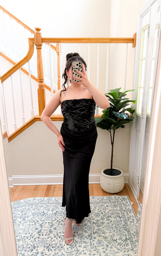 Black Tie Midi Dress