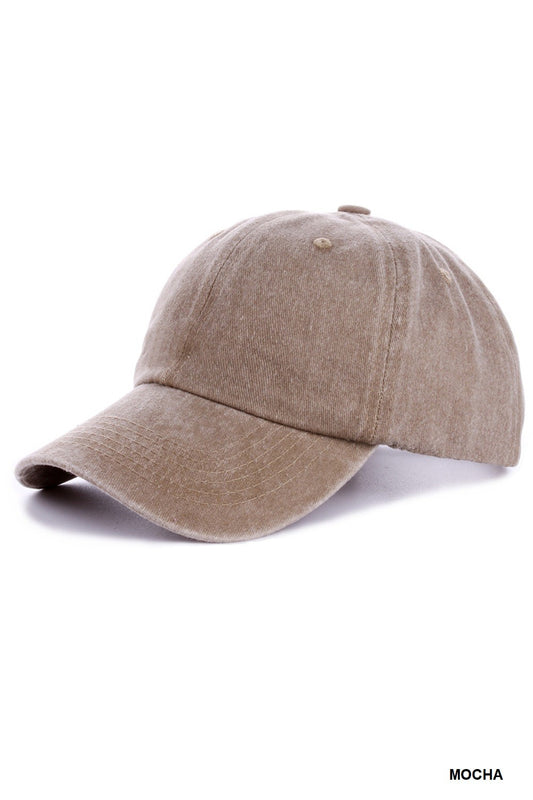 washed baseball cap - 3 colors