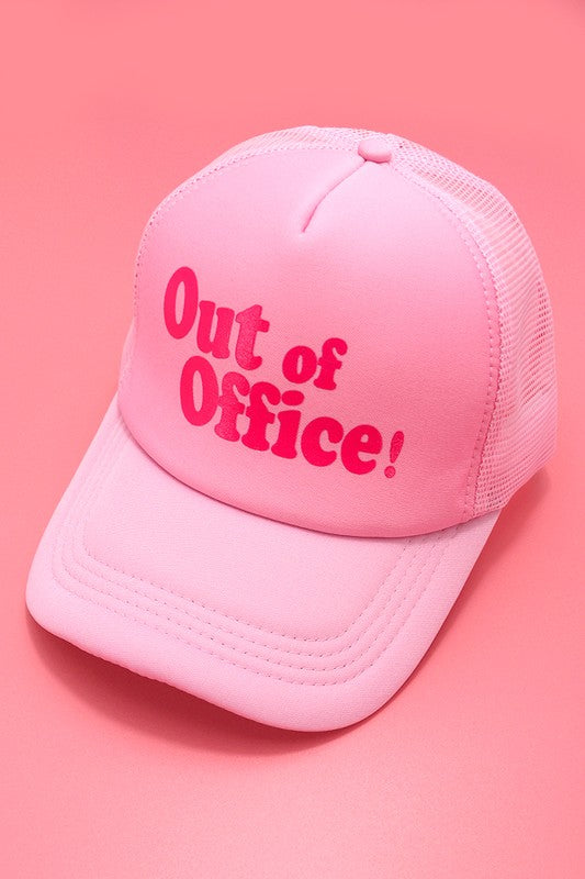 out of office trucker hat