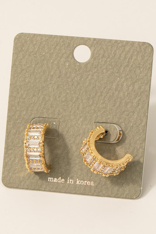 glitz and glam hoops - gold