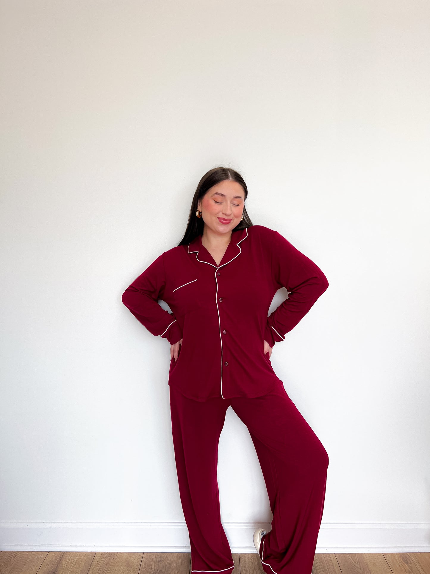 Pajama Set - Wine