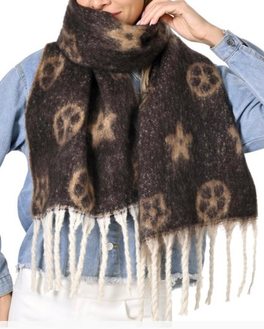 luxe look scarf - brown